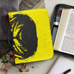 Pug With Glasses Portrait Print Leather Bible Cover