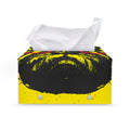 Pug With Glasses Portrait Print Leather Tissue Box Cover