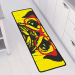 Pug With Glasses Portrait Print Long Kitchen Mat