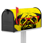 Pug With Glasses Portrait Print Mailbox Cover