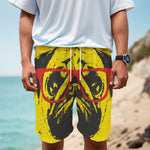 Pug With Glasses Portrait Print Men's Cargo Shorts