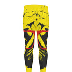 Pug With Glasses Portrait Print Men's leggings