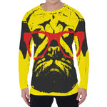 Pug With Glasses Portrait Print Men's Long Sleeve T-Shirt