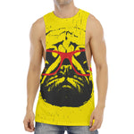Pug With Glasses Portrait Print Men's Muscle Tank Top