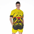 Pug With Glasses Portrait Print Men's Romper