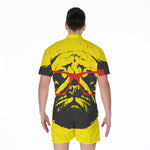 Pug With Glasses Portrait Print Men's Rompers