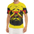 Pug With Glasses Portrait Print Men's Short Sleeve Rash Guard