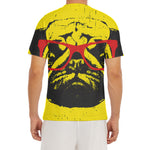 Pug With Glasses Portrait Print Men's Short Sleeve Rash Guard
