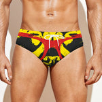 Pug With Glasses Portrait Print Men's Swim Briefs