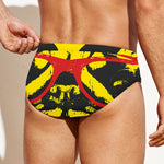Pug With Glasses Portrait Print Men's Swim Briefs