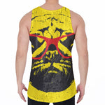 Pug With Glasses Portrait Print Men's Velvet Tank Top