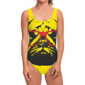 Pug With Glasses Portrait Print One Piece Swimsuit