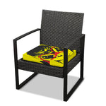 Pug With Glasses Portrait Print Outdoor Seat Cushion Cover