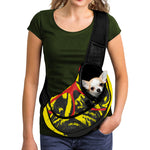 Pug With Glasses Portrait Print Pet Sling Carrier