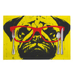 Pug With Glasses Portrait Print Placemat