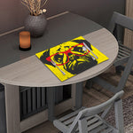 Pug With Glasses Portrait Print Placemat