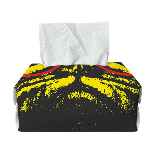 Pug With Glasses Portrait Print Rectangle Tissue Box Cover