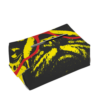 Pug With Glasses Portrait Print Rectangle Tissue Box Cover