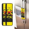 Pug With Glasses Portrait Print Refrigerator Handle Covers