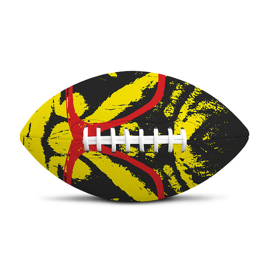 Pug With Glasses Portrait Print Rugby Ball