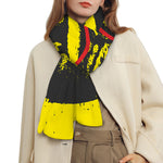 Pug With Glasses Portrait Print Scarf