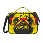 Pug With Glasses Portrait Print Shoulder Strap Bible Bag