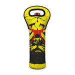 Pug With Glasses Portrait Print Single Neoprene Wine Tote