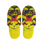 Pug With Glasses Portrait Print Slippers