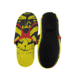 Pug With Glasses Portrait Print Slippers