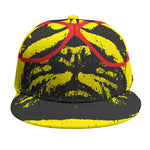 Pug With Glasses Portrait Print Snapback Cap