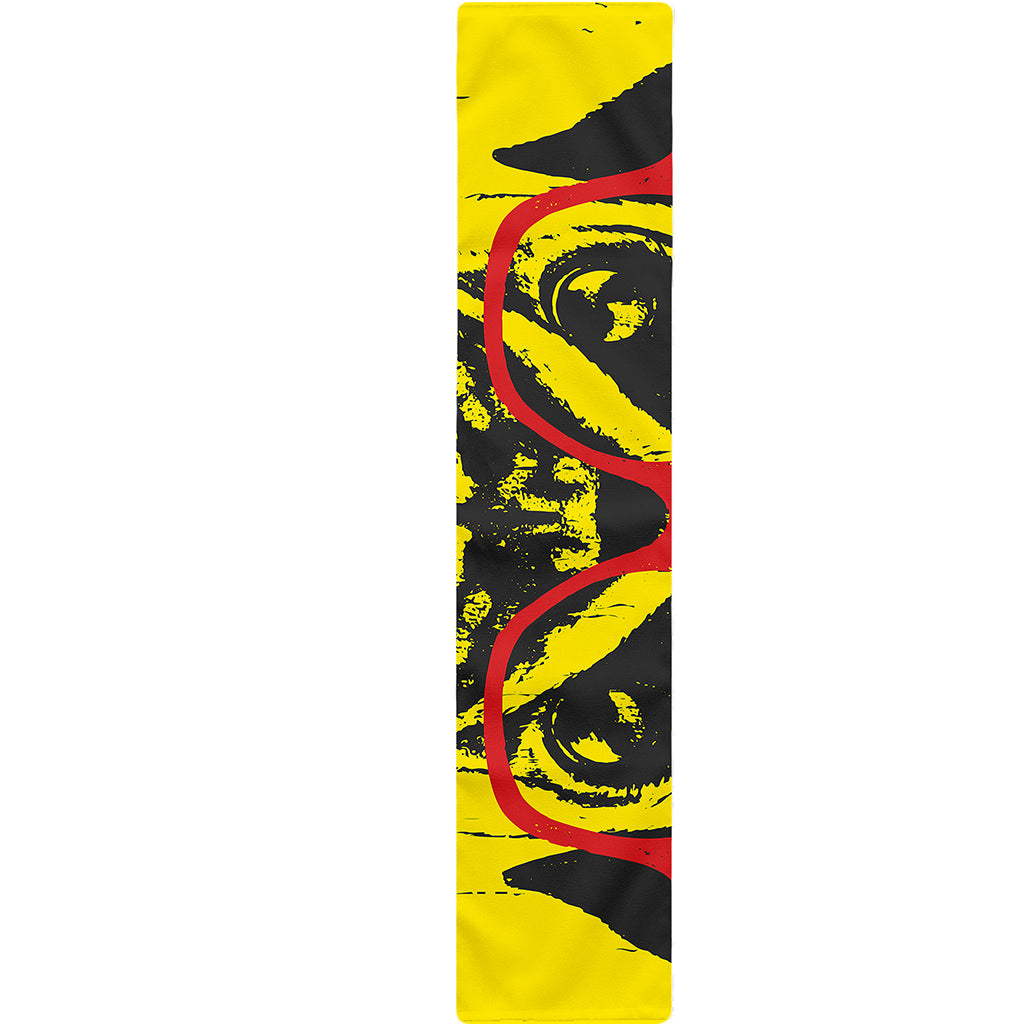 Pug With Glasses Portrait Print Table Runner