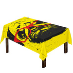 Pug With Glasses Portrait Print Tablecloth