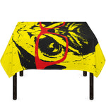 Pug With Glasses Portrait Print Tablecloth