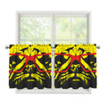 Pug With Glasses Portrait Print Tier Curtains