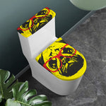 Pug With Glasses Portrait Print Toilet Lid And Tank Cover Set