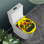 Pug With Glasses Portrait Print Toilet Lid Cover