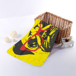 Pug With Glasses Portrait Print Towel