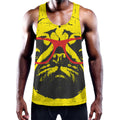 Pug With Glasses Portrait Print Men's Workout Tank Top