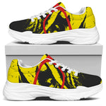 Pug With Glasses Portrait Print White Chunky Shoes