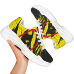 Pug With Glasses Portrait Print White Chunky Shoes