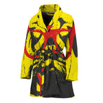 Pug With Glasses Portrait Print Women's Bathrobe