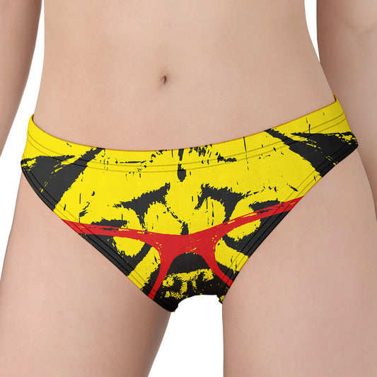 Pug With Glasses Portrait Print Women's Panties