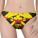 Pug With Glasses Portrait Print Women's Thong