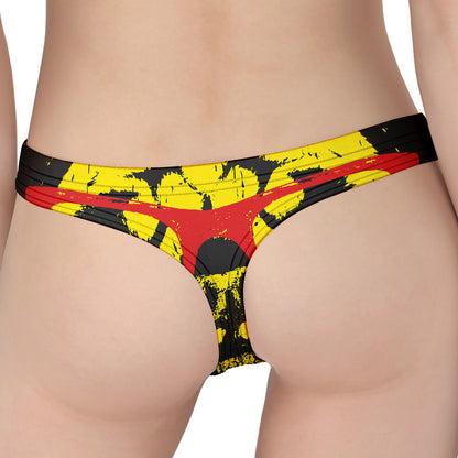 Pug With Glasses Portrait Print Women's Thong