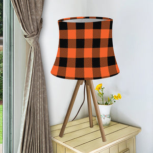 Pumpkin Orange Buffalo Check Print Bell Lamp Shade