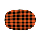 Pumpkin Orange Buffalo Check Print Car Side Mirror Covers