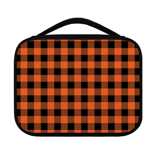Pumpkin Orange Buffalo Check Print Classic Bible Case