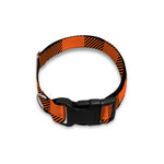 Pumpkin Orange Buffalo Check Print Dog Collar