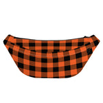 Pumpkin Orange Buffalo Check Print Fanny Pack