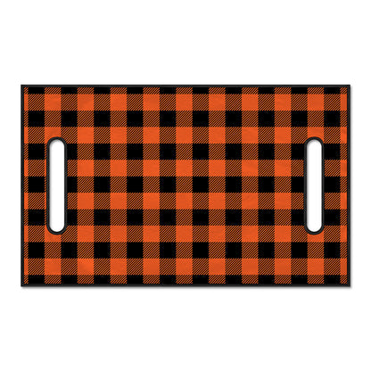 Pumpkin Orange Buffalo Check Print Golf Cart Seat Cover